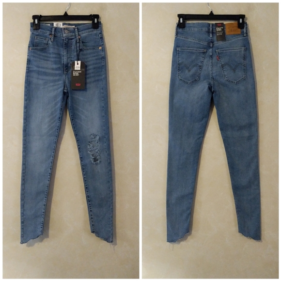 Levi's Mile High Skinny Jeans Ripped Bets are Off - Picture 8 of 8